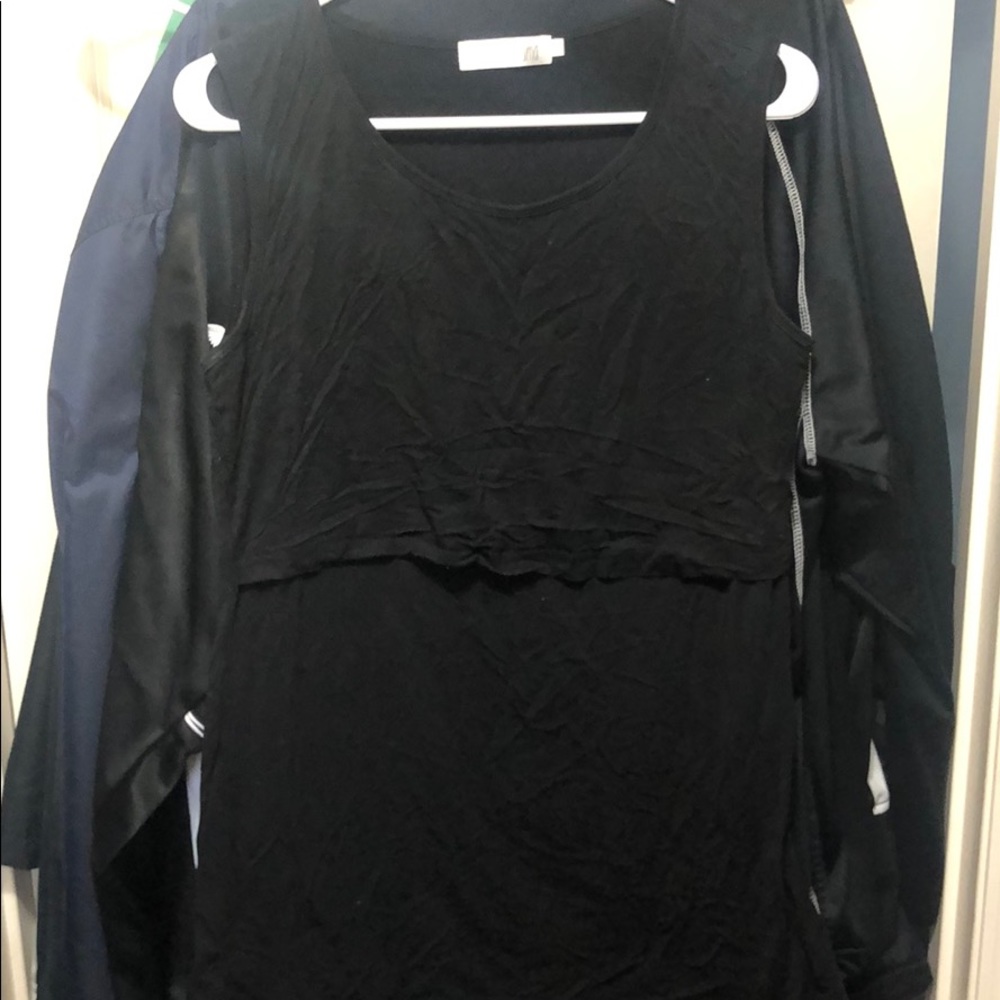 Latched Mama Black Nursing Tank XL